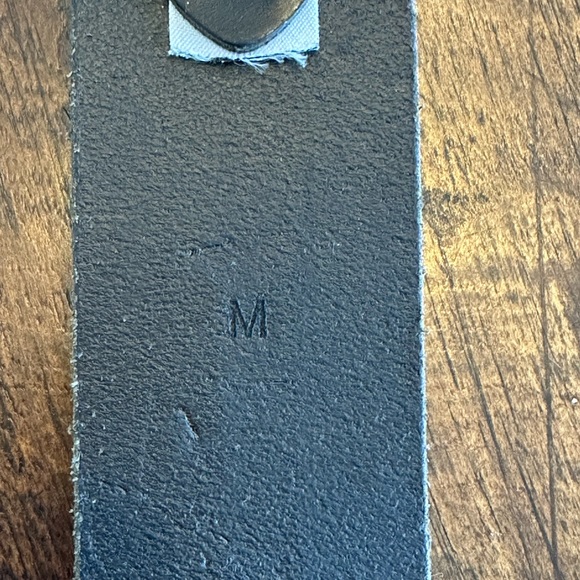 J. Crew | Black Italian Leather Corset-Style Dress Belt, Solid Brass Buckle, M - Picture 5 of 10